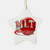 MLT RBC MEDICAL LABORATORY TECH BLOOD CELLS LOGO KERAMIK ORNAMENT (Rechts)