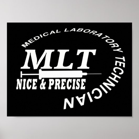 MLT SLOGAN NICE UND PRÄZISE MEDICAL LABRADOR TECH POSTER (Vorne)