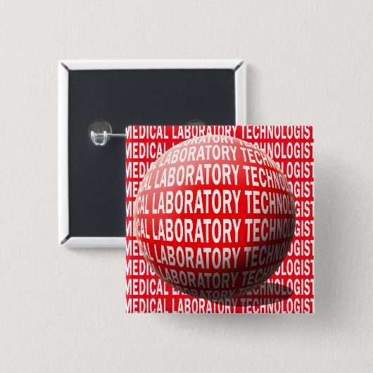 MLT SPHERY MEDICAL LABORY TECHNOLOGIST BUTTON (Vorne & Hinten)