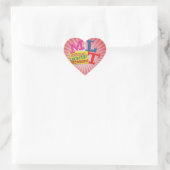 MLT WHIMSICAL FUN ACRONYM LETTERS LABOR Herz-Aufkleber (Tasche)