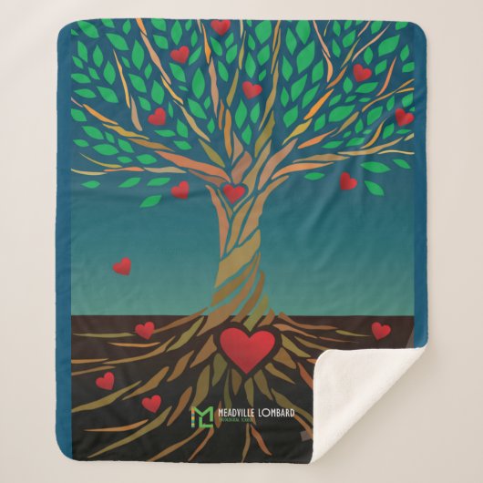 MLTS Compassion Tree Sherpa Blanket Medium Sherpadecke (Vorderseite)