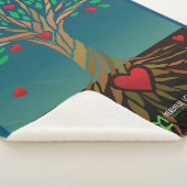 MLTS Compassion Tree Sherpa Blanket Medium Sherpadecke (3/4)