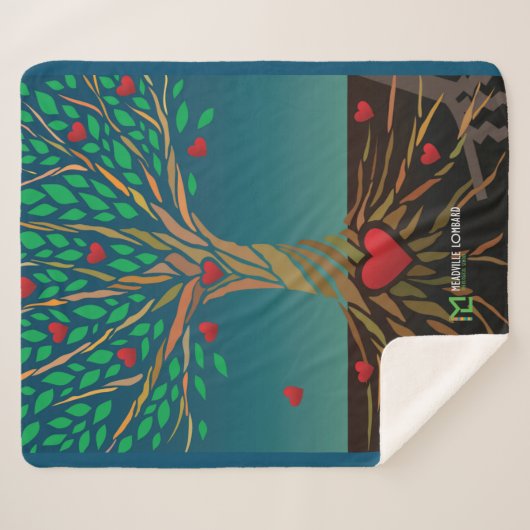 MLTS Compassion Tree Sherpa Blanket Medium Sherpadecke (Vorderseite (Horizontal))