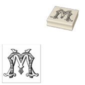 MM Monogram MM Logo Gummi Briefmarke Gummistempel (Stempel)