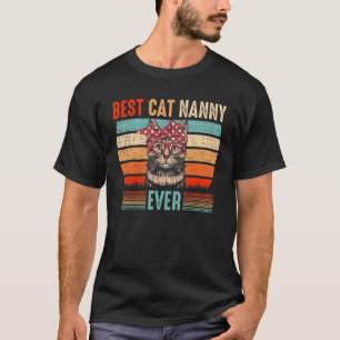 MM Vintag Beste Katze Kindermädchen je Coole Katze T-Shirt