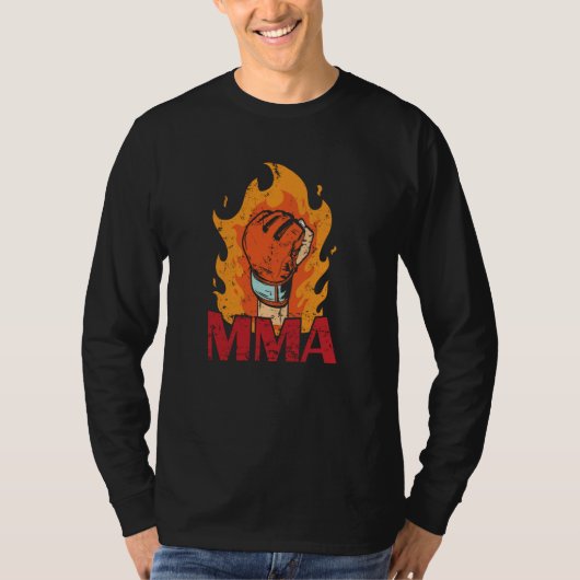MMA burning Boxing Glove with Fire T-Shirt (Vorderseite)