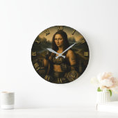 MMA Funny Mona Lisa Große Wanduhr (Zuhause)