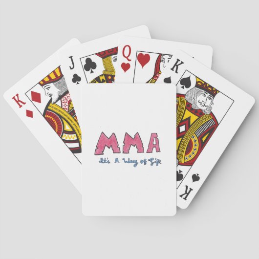 MMA It's a Way of Life Spielkarten (Rückseite)