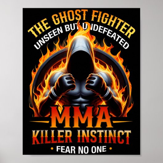 MMA-Mixed-Martial-Arts-Kämpfer-Training-Kampf Poster (Vorne)