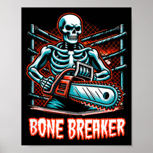 MMA-Skelett Muay Thai Halloween Kickboxen Poster