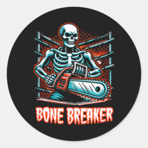 MMA-Skelett Muay Thai Halloween Kickboxen Runder Aufkleber