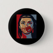 Mmiw Awareness Indigene Frau Art Stolen Schwester Button (Vorderseite)