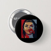 Mmiw Awareness Indigene Frau Art Stolen Schwester Button (Vorne & Hinten)