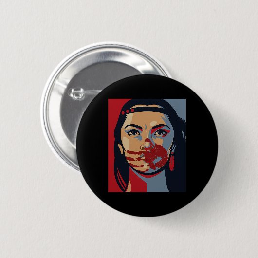 Mmiw Awareness Indigene Frau Art Stolen Schwester Button (Vorne & Hinten)