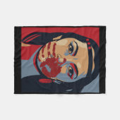 Mmiw Awareness Indigene Frau Art Stolen Schwester Fleecedecke (Vorderseite (Horizontal))