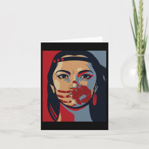 Mmiw Awareness Indigene Frau Art Stolen Schwester Karte