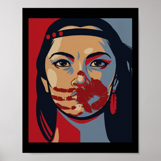 Mmiw Awareness Indigene Frau Art Stolen Schwester Poster (Vorne)