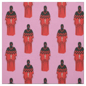 MMIW Kwe mit rotem Handmuster, rosa Stoff (Muster)