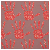MMIW Red Hand Jewelen Muster Brick Red Stoff (Muster)