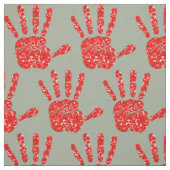 MMIW Red Hand Jewelen Muster Gray Green Stoff (Muster)