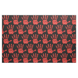 MMIW Red Hand Jewelen Muster Schwarz Stoff