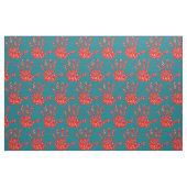 MMIW Red Hand Jewelise Muster Türkis Stoff (Fat Quarter (45,7 x 55,9 cm))