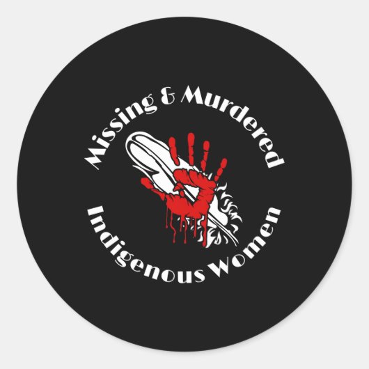 Mmiw Vermisst Ed Indigenous Runder Aufkleber (Vorderseite)