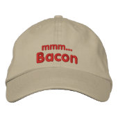 MMM ... Bacon Love Bestickte Baseballkappe (Vorderseite)