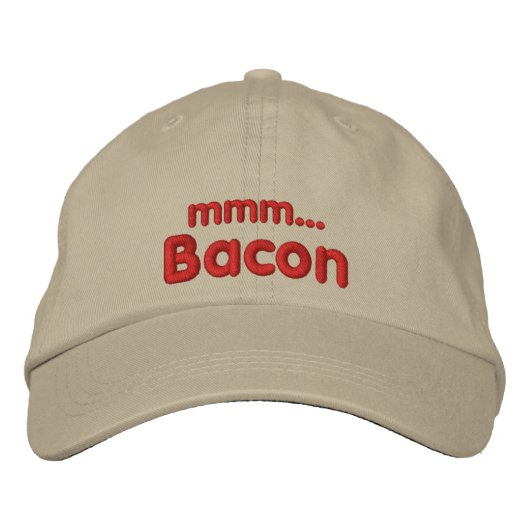 MMM ... Bacon Love Bestickte Baseballkappe (Vorderseite)