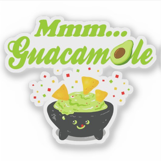Mmm Guacamole Aufkleber (Vorderseite)
