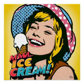 'Mmm...ice cream !' Poster