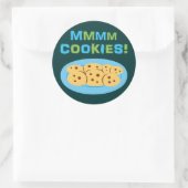 Mmmm Cookies! Runder Aufkleber (Tasche)