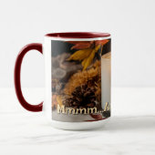 Mmmm Herbstgutheizung Personalisiert Herbstdenken Tasse (Links)