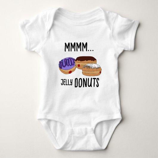 MMMM Jelly Donuts! Baby Strampler (Vorderseite)