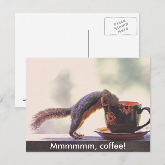 Mmmm, Kaffee! Postkarte (Vorne/Hinten)