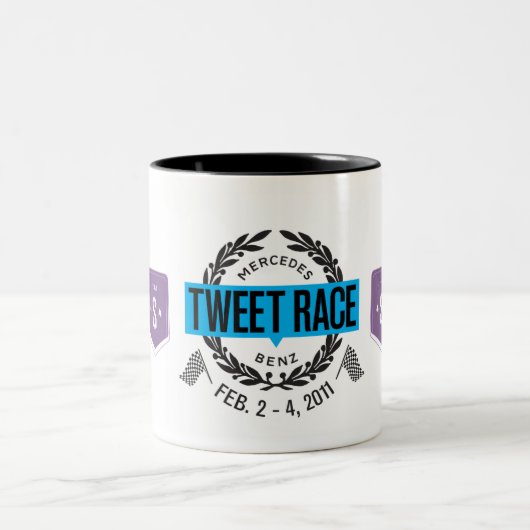 Mmmm Kaffee Zweifarbige Tasse (Mittel)