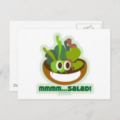 Mmmm Salad Postkarte (Vorne/Hinten)