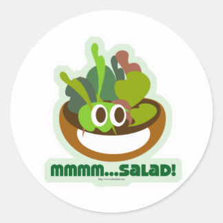 Mmmm Salat Runder Aufkleber