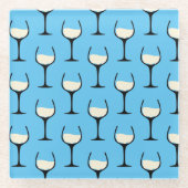 Mmmm Weißwein Glasuntersetzer (Vorderseite)