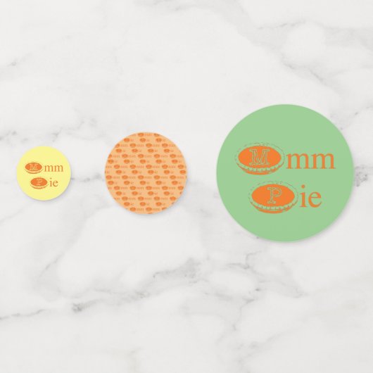 Mmmmm Pie (Erntedank) Konfetti (Vorderseiten)