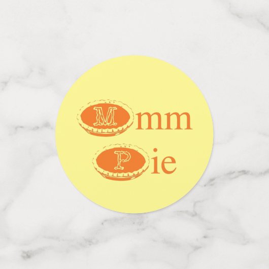 Mmmmm Pie (Erntedank) Konfetti (Klein Vorderseite)