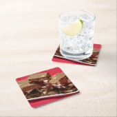 Mmomcherrymarshmallowfuge Rechteckiger Pappuntersetzer (Vor Ort)