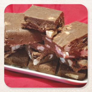 Mmomcherrymarshmallowfuge Rechteckiger Pappuntersetzer