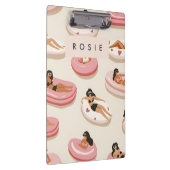 MMongram Personalisiert Summer Pool Float Muster Klemmbrett (Rechts)