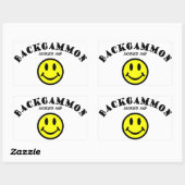 MMS: Backgammon Rechteckiger Aufkleber (Blatt)
