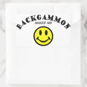 MMS: Backgammon Rechteckiger Aufkleber (Tasche)