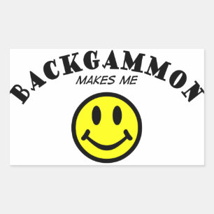 MMS: Backgammon Rechteckiger Aufkleber