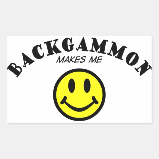 MMS: Backgammon Rechteckiger Aufkleber (Vorderseite)