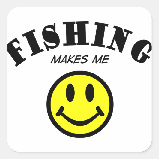 MMS: Fischerei Quadratischer Aufkleber (Vorderseite)