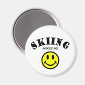 MMS: Skifahren Magnet (Vorderseite/Rückseite)